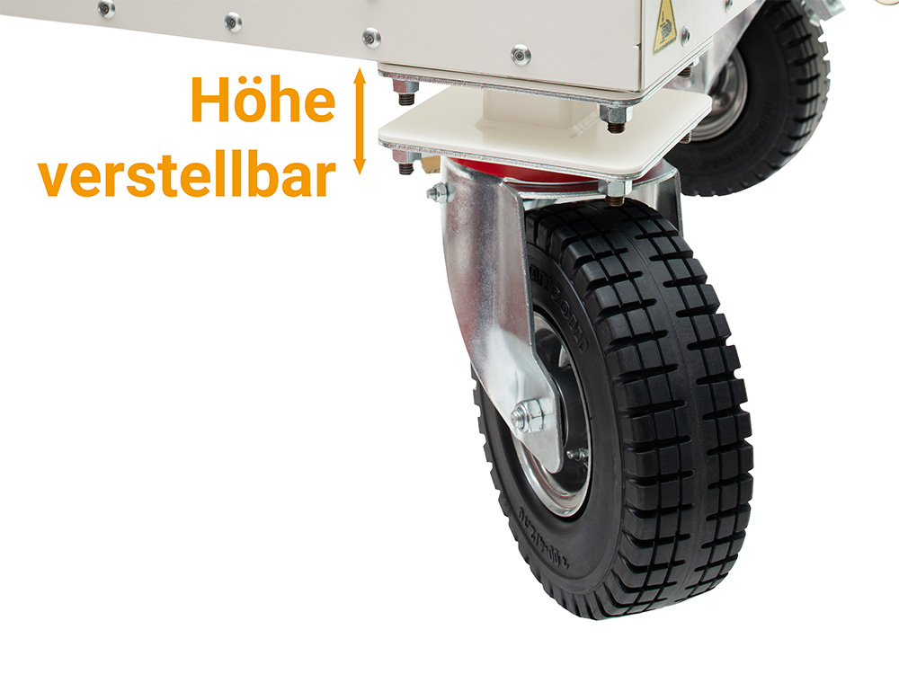 Höhenverstellbare Schwerlastrollen